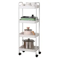 GENERICO - Carrito Organizador Multiusos 4 Niveles Con Ruedas