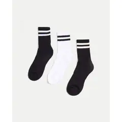 ATMOS - Pack X 3 De Medias Caña Media Para Mujer Blanco