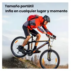 GENERICO - Compresor Portatil Inalambrico con Manometro Digital y Luz Led para Llantas