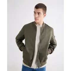 SEVEN SEVEN - Chaqueta Bomber Basica Para Hombre Verde