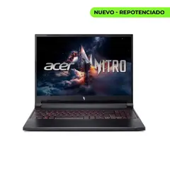 ACER - Portátil Gamer Nitro V16 Intel Core 7 240H Ram 32gb Ddr5 Ssd 512gb Rtx 5060 8gb 16" 180Hz