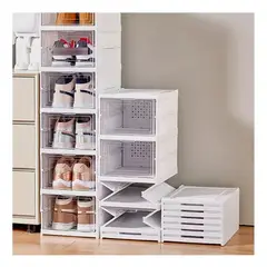 GENERICO - Zapatero Organizador Plegable Armario 6 Niveles Transparente