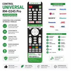 GENERICO - Control Remoto Universal RM-0245 Pro Para Smart TV Samsung LG Sony TCL