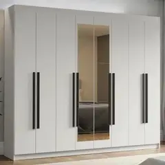 MADESA - Closet Venus 8 Puertas 4 Cajones 2 Espejos Blanco