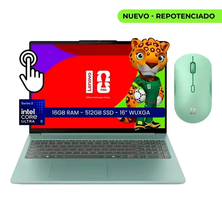 PORTATIL INTEL CORE UTRA 5 16GB RAM 512GB SSD TACTIL W11 + MOUSE EDICION WORLD CUP
