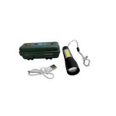 MAZUGI - Linterna LED Recargable Con Estuche Verde Portátil