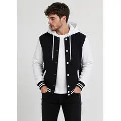 URBANISTA - CHAQUETA PARA HOMBRE TIPO BEISBOLERA CON CAPOTA
