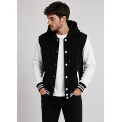 URBANISTA - CHAQUETA PARA MUJER TIPO BEISBOLERA CON CAPOTA