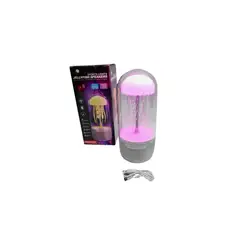 MAZUGI - Lámpara Medusa LED RGB con Parlante Bluetooth USB Decorativa