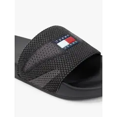 TOMMY HILFIGER - Sandalias negro con pala de jacquard