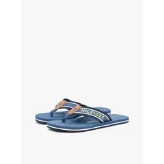 TOMMY HILFIGER - Sandalias azul de tiras de textil trenzado con logo