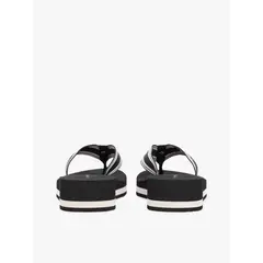 TOMMY HILFIGER - Sandalias negro de cuña con tira trenzada