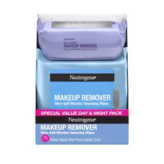 NEUTROGENA - Toallitas Faciales Día y Noche Desmaquillantes y Calmantes Pack x3