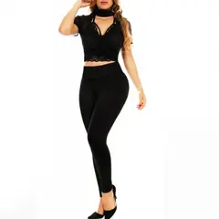 VIA7 - Conjunto Trío Fuego El Balance Perfecto Entre Licra, Malla y Encaje