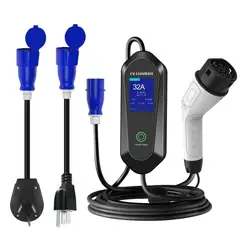 GENERICO - Cargador Tipo 2 para Carro Eléctrico - Carga Rápida hasta 7kW y hasta 32A - Cable 5m
