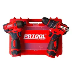 PROTOOL - Combo Taladro y Atornillador Inalámbrico Brushless 48V con 2 Baterías TAPI48RC