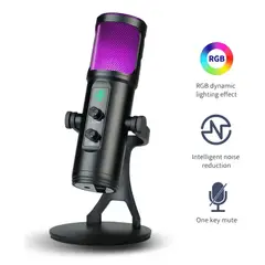 CHINA GLAZE - Micrófono Condensador Profesional Usb Luz Rgb Para Pc Zx-776