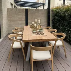 22 GRADOS DECORACION - Juego de comedor Vittorio + 6 sillas Roble macizo