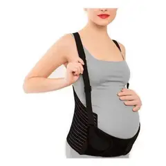 SOKANY - Faja Materna Prenatal Durante Embarazo Tirantas Soporte Abdo Color Negro