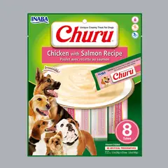 INABA - Churu Dog Snack Perro Pollo con Salmón Pack x8unds