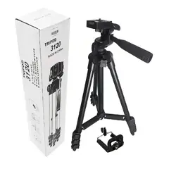 CHINA GLAZE - Trípode Telescópico Tripod 3120 para Cámaras y Smartphones con Adaptador