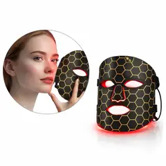 CHINA GLAZE - Mascarilla LED Facial Terapia Luz Roja 7 Colores Antiarrugas Colágeno FK17-MD001