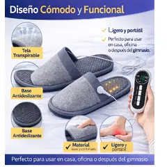 CHINA GLAZE - Pantuflas masajeadoras MASAJE PROFESIONAL EN CASA talla unica ulises color gris