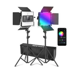 NEEWER - Kit de 2 luces LED RGB 660 Pro II