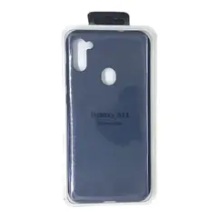 GENERICO - Forro Silicone Case Compatible con Samsung A11 Azul Oscuro