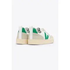VEJA - Tenis Kids V-10 leather white emeraude almond Unisex