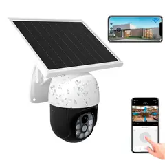 GENERICO - Cámara Solar 4g Ptz Full Hd Exterior Con Alarma