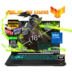 ASUS - Portátil Gamer TUF F16 Intel Core 5 210H RAM 16GB SSD 256 GB RTX 3050 6 GB
