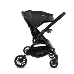 BEBESIT - Coche Reversible Para Bebé City Negro Estructura Negra