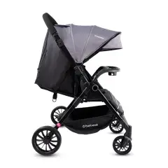 BEBESIT - Coche Reversible Para Bebé City Gris Estructura Negra