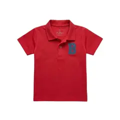 BIGBOYS - Camiseta Polo Unicolor Wear Rojo Niño