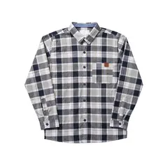 BIGBOYS - Camisa Manga Larga Cuadros ST negra Niño