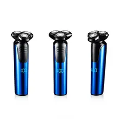 GENERICO - Afeitadora Electrica para Hombre con Triple Cabezal Led Recargable Uso Seco Humedo