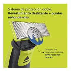 GENERICO - Maquina de Afeitar Oneblade con Tecnologia Dual Peines Guia y Cuchilla Doble Cara