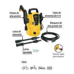 PRETUL - Hidrolavadora Electrica 1350 PSI Limpieza fácil, potente y segura