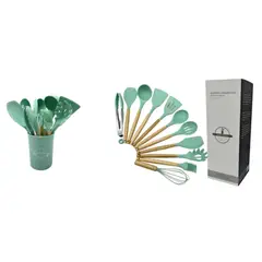 KITCHEN - Set X12 Utensilios De Cocina En Silicona Resistente Al Calor