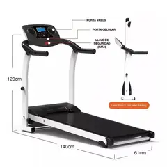 GENERICO - Caminadora Electrica Plegable Para Casa Con Capacidad 100 Kg Y Motor 2 Hp