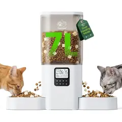 GENERICO - Dispensador Comida Automatico 7l Doble Gatos Programable