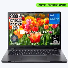 ACER - Portatil Travelmate Intel Core i7-1355U RAM 32GB SSD 2TB LCD 14 W11 Profesional