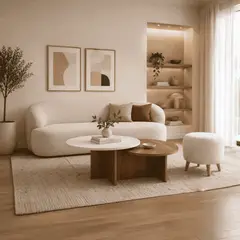 DKO DESIGN - Sala Sofá Boom 72x170x80cm + Mesa Centro Fiji + Puff Ovejo