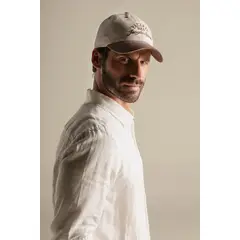 ILOT - Gorra en algodón bicolor beigecafé con logo bordado en café Ref. AH47C62