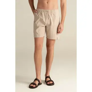 ILOT - Short costa en lino khaki, slim fit, bolsillos laterales Ref. BH72K62