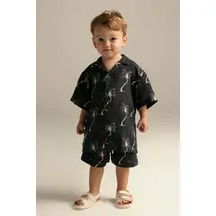 ILOT - Camisa kids en linolyocell con estampado de palmeras Ref. SK05062
