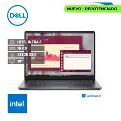 DELL - Portátil Pro 14250 Intel Ultra 5 225U / Ram 16GB /512GB SSD/ 14"/ W11P