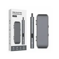 GENERICO - Mini Destornillador Eléctrico Recargable 27 Piezas Gris
