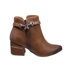 GENERICO - Botines Para Mujer Canela